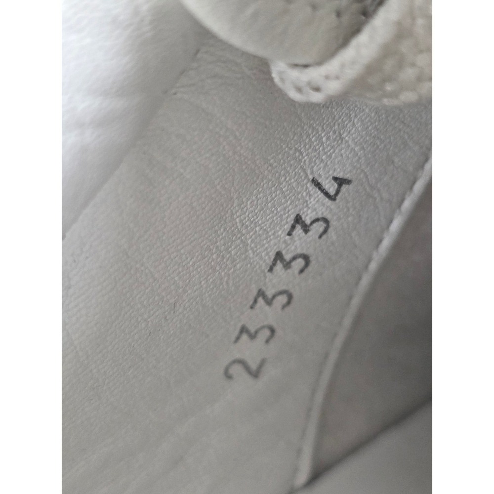 Gucci White Guccissima Leather Sneakers Mens 9 G US 10 Wide Web Stripe Low Top - Picture 8 of 15